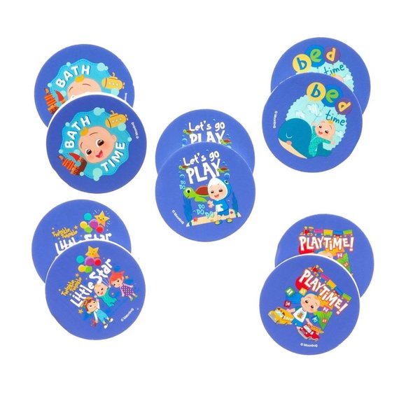 Cocomelon Bath Time Memory Game 11 Piece Set Learning Gift for Toddlers Babies - Picture 3 of 6
